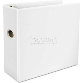 Universal One Comfort Grip Deluxe Plus D-Ring View Binder 5"" Capacity 8-1/2 x 11 White