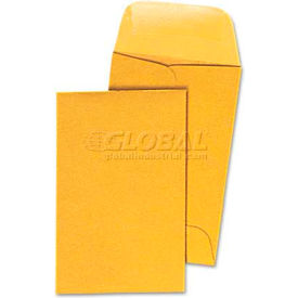 United Stationers Supply UNV35300 Universal® Gummed Coin Envelopes, #1, 3-1/2"W x 2-1/4"H, Kraft, 500/Pack image.