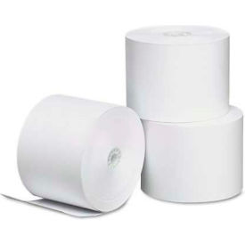 United Stationers Supply UNV35762 Universal® Single-Ply Thermal Paper Rolls, 2-1/4" x 165 ft, White, 3/Pack image.