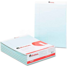 United Stationers Supply UNV35880 Universal® Colored Perforated Note Pads, 8-1/2 x 11, Blue, 50-Sheet, Dozen image.