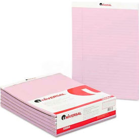United Stationers Supply UNV35884 Universal® Colored Perforated Note Pads, 8-1/2 x 11, Orchid, 50-Sheet, Dozen image.