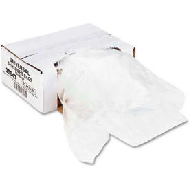 United Stationers Supply UNV35947 Universal High-Density Shredder Bags, 13w x 13d x 28h, 100 Bags/Carton, Clear image.