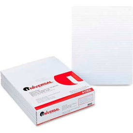 United Stationers Supply UNV41000 Universal® Glue Top Writing Pads, Narrow Rule, Letter, White, 50-Sheet Pads/Pack, Dozen image.