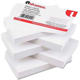United Stationers Supply 47215 Universal Ruled Index Cards, 3 x 5, White, 500/Pack image.