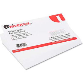 United Stationers Supply UNV47240*** Universal Unruled Index Cards, 5 x 8, White, 100/Pack image.