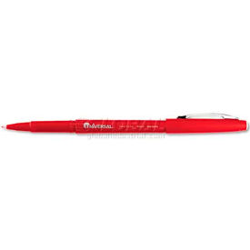 United Stationers Supply UNV50503 Universal One Porous Point Stick Pen, Red Ink, Medium, Dozen image.