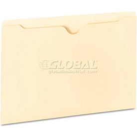 Universal UNV73400*** Universal® Manila File Jackets with Reinforced Tabs, Flat, Legal, 100/Box image.
