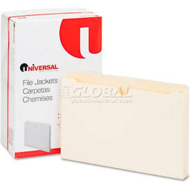 Universal UNV74500*** Universal® Economical File Jackets with 1-1/2 Expansion, Legal, 11 Point Manila, 50/Box image.