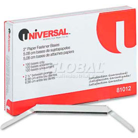 United Stationers Supply UNV81012 Universal® Prong Base for Paper File Fasteners, Two Inch Capacity, 100/Box image.