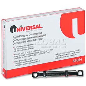 United Stationers Supply UNV81024 Universal® Compressors for File And Paper Fastener Prong Bases, 2-3/4 Inch Center, 100/Box image.