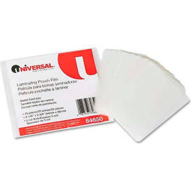 United Stationers Supply UNV84650*** Universal Clear Laminating Pouches, 5 mil, 2 1/8 x 3 3/8, Business Card Style, 25/Pack image.