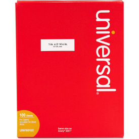 United Stationers Supply UNV90102 Universal® Address Labels for Copiers, 1 x 2-3/4, Bright White, 3300 Labels image.