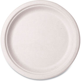 Nourish Molded Fiber Tableware Compostable Plates, 10" Dia., White, 500/Carton view 2