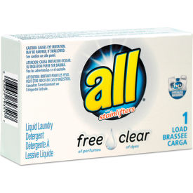 Free Clear HE Liquid Laundry Detergent Unscented 1.6 oz. Vend-Box 100/Case