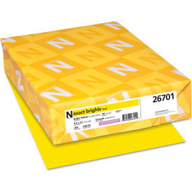 Colored Paper - Neenah Paper Exact Brights Paper Yellow 8-1/2"" x 11"" 20 lb. 500 Sheets/Ream