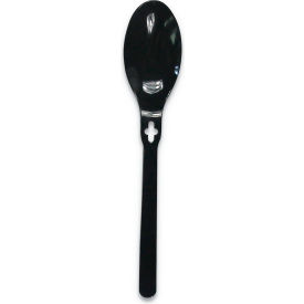 United Stationers Supply 54101100 WeGo Polystyrene Spoon, 18"L, Black, Pack of 1000 image.