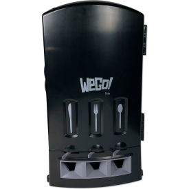 United Stationers Supply 56102200 WeGo Cutlery Dispenser, Black image.