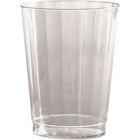 Classic Crystal Plastic Tumblers, Fluted, Tall, 10 oz. Capacity, Clear, 20/Pack, 12 Packs/Carton view 2