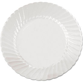 Classicware Plastic Plates, 9" Diameter, Clear, 18 Plates per Bag, 10 Bags per Carton view 2