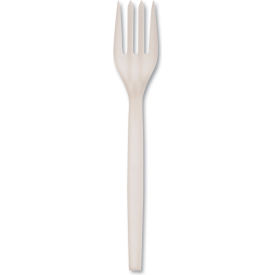 EcoSense Renewable Mediumweight Forks, Plant Starch, Cream, 50/Pack, 20 Packs/Carton view 2