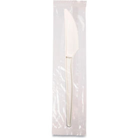 Renewable Mediumweight Individually Wrapped Knives, Plant Starch, Natural, 750/Carton view 2
