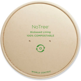 Paper Lids For Bowls. 5-7/8" Dia., Natural, Paper, 300/Carton view 2