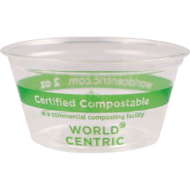 PLA Cold Cups, Souffle, 2 oz. Capacity, Clear, 2000/Carton view 2
