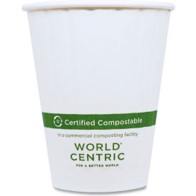 Double Wall Paper Hot Cups, 12 oz. Capacity, White, 1000/Carton view 2