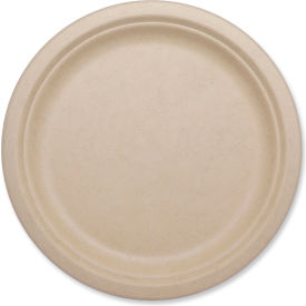 Fiber Plates, 10-1/8" Diameter, Natural, 800 Plates/Carton view 2