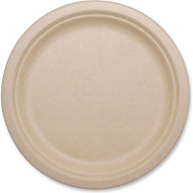 Fiber Plates, 9-1/8" Diameter, Natural, 1000 Plates/Carton view 2