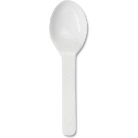 Mediumweight Tasting Spoons, PLA Compostable, White, 3000/Carton view 2