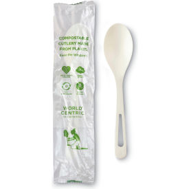 United Stationers Supply SP-PS-I Eco-Products® Compostable Spoon, TPLA, White, Pack of 750 image.