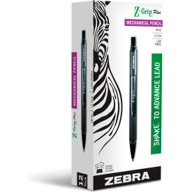 Zebra Pen Corporation 55410 Zebra® Z-Grip Plus Mechanical Pencil, 0.7 mm, HB (#2.5), Black Lead, Asstd Barrel Colors, Dozen image.
