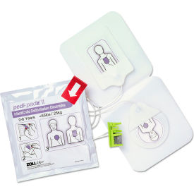 United Stationers Supply 8900081001 Zoll® Pedi-Padz® II Defibrillator Pads, White image.