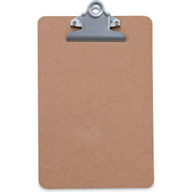 Universal UNV05610 Universal® Hardboard Clipboard, 0.75" Clip Capacity, Holds 5 x 8 Sheets, Brown image.