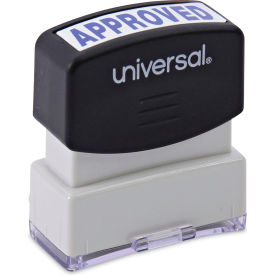 Universal UNV10043*** Universal® Message Stamp, APPROVED, Pre-Inked One-Color, Blue image.