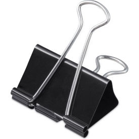 Universal® Large Binder Clips Steel Wire 1" Capacity 2" Wide Black/Silver 36 Each