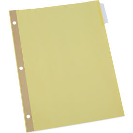 Universal UNV20861*** Universal® Deluxe Extended Insertable Tab Indexes, 5 Tab, 11" x 8.5", Buff, Clear Tabs, 24 Sets image.