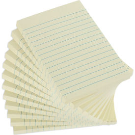Universal One® Recycled Sticky Notes 4 X 6 Lined Yellow; 12 100-Sheet Pads/Pack