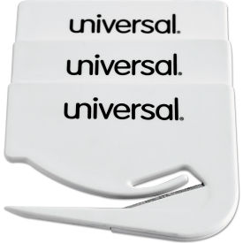 Universal® Letter Slitter Hand Letter Opener w/ Concealed Blade 2-1/2"L White 3/Pack