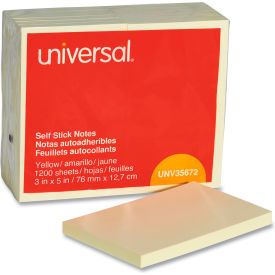 Universal® Standard Self-Stick Notes 3 x 5 Yellow 12 100-Sheet Pads/Pack