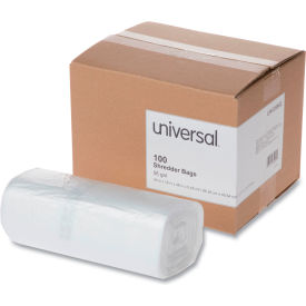 Universal High-Density Shredder Bags 34"W x 16"D x 48"H 100 Bags/Carton Clear