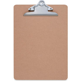 Universal UNV40304*** Universal® Hardboard Clipboard, 1.25" Clip Capacity, Holds 8.5 x 11 Sheets, Brown image.