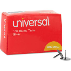 Universal® Thumb Tacks Steel Silver 5/16" 100/Pack