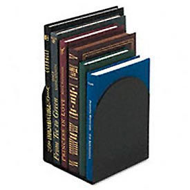 Universal Products 54071 Magnetic Bookends, 6w x5D x7h, Black image.