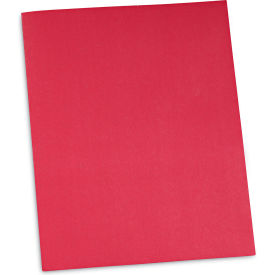 Universal UNV56611*** Universal® Two-Pocket Portfolio, Embossed Leather Grain Paper, 11 x 8.5", Red, 25/Box image.