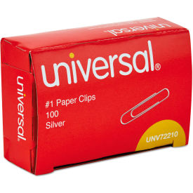 Universal® Paper Clips Smooth Finish No. 1 Silver 1000/Pack