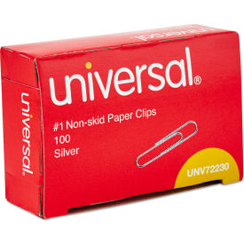 Universal® Nonskid Paper Clips Wire No. 1 Silver 1000/Pack