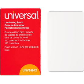 Unverical Clear Laminating Pouches 5 mil 2 3/16 x 3 11/16 Business Card Size 100/Box