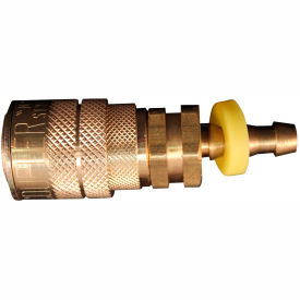 MILTON INDUSTRIES 1717-4 Milton 1717-4 M Style Industrial Push On and Lock Coupler 1/4" Hose Barb 10 Pack image.